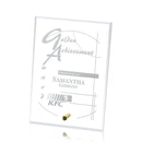 Cantebury Vertical Rectangle Crystal Award Gold