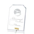 Cantebury Clipped Rectangle Crystal Award Gold