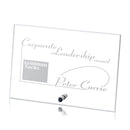 Cantebury Horizontal Rectangle Crystal Award Silver