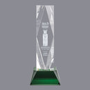 Crystal President Award on Base - Green