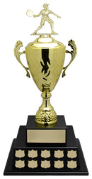 MultiSport Avellino Annual Cup with Figure on 3 Tier Piano Finish Base