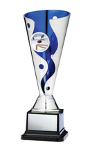 Silver and Blue Plastic Cyclone Cup with Insert Holder