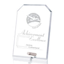Cantebury Clipped Rectangle Crystal Award