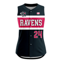 Ampd Full Button Sleeve Less Softball Jersey