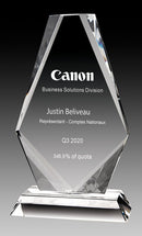 Crystal Diamond on Clear Base Award