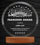 Caffery Glass Wood Base Award