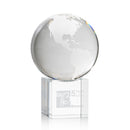 Crystal Globe Cube Base Award