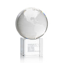 Crystal Globe Cube Base Award