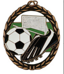 Negative Space Soccer Medal