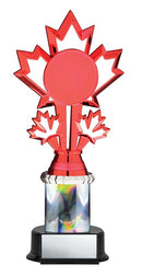 Patriot Series Red Insert Holder Silver Column Trophy