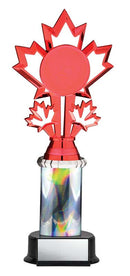 Patriot Series Red Insert Holder Silver Column Trophy