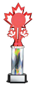 Patriot Series Red Insert Holder Silver Column Trophy