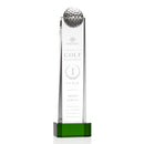 Crystal Dunbar Golf Award on Base - Green
