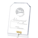 Cantebury Clipped Rectangle Crystal Award Gold