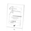 Cantebury Vertical Rectangle Crystal Award Silver