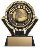 Resin Apex Volleyball Black Gold Trophy