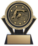 Resin Apex Swimming Black Trophy