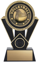 Resin Apex Volleyball Black Gold Trophy