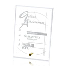 Cantebury Vertical Rectangle Crystal Award Gold - shoptrophies.com