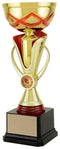 Castro Gold Plastic Deluxe Cup Deluxe with Donau Red Metal Bowl - shoptrophies.com