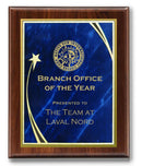 Classic Series Shooting Star Walnut Plaque - shoptrophies.com