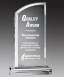 Clear Acrylic Alpine Peak w/ Curved Top, Top & Base Award - shoptrophies.com