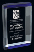 Clear & Blue Manitou Acrylic Award - shoptrophies.com