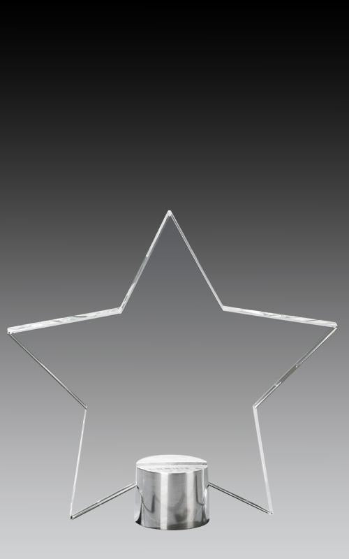 Clear Glass Star Plate Award - shoptrophies.com