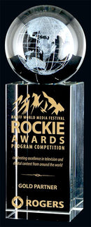 Crystal 3D Laser Rise & Shine Globe Award - shoptrophies.com