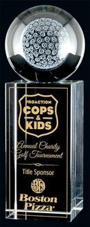 Crystal 3D Laser Rise & Shine Golf Award - shoptrophies.com