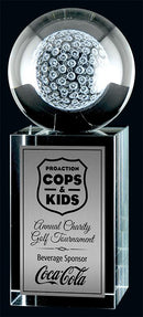 Crystal 3D Laser Rise & Shine Golf Award - shoptrophies.com