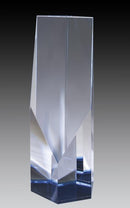 Crystal Angular Tower Blue Base Award - shoptrophies.com