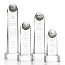 Crystal Dunbar Golf Award on Base - Clear - shoptrophies.com