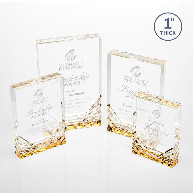 Crystal Elektra Award - Gold - shoptrophies.com