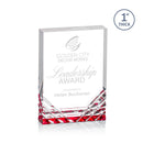 Crystal Elektra Award - Red - shoptrophies.com