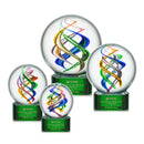 Crystal Galileo Award on Paragon Base - Green - shoptrophies.com