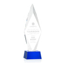 Crystal Manilow Award on Robson Base - Blue - shoptrophies.com