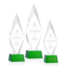 Crystal Manilow Award on Robson Base - Green - shoptrophies.com