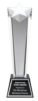 Crystal Narrow Star Black Base Award - shoptrophies.com