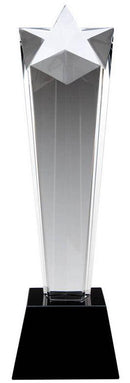 Crystal Narrow Star Black Base Award - shoptrophies.com
