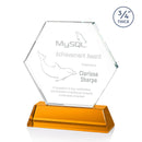 Crystal Ralston Amber Optical Award - shoptrophies.com