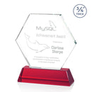 Crystal Ralston Red Optical Award - shoptrophies.com