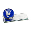 Crystal Sapphire Fairfield Globe Award - shoptrophies.com