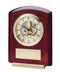 Gold Skeleton Rosewood Clock on Gold Base - shoptrophies.com