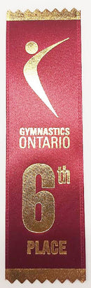 Gymnastics Ontario Placement Ribbon - shoptrophies.com