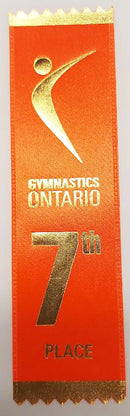 Gymnastics Ontario Placement Ribbon - shoptrophies.com