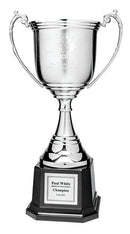 Nickel Plated Revolution Square Base Laurel Handles Cup - shoptrophies.com
