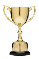 Nickel Plated Round Base Plinth Band Gold Cup - shoptrophies.com