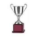 Nickel Plated Rounded Endurace Rosewood Square Base Cup - shoptrophies.com