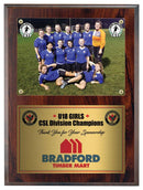 Recessed Cherrywood Photo Holder Plaque - shoptrophies.com